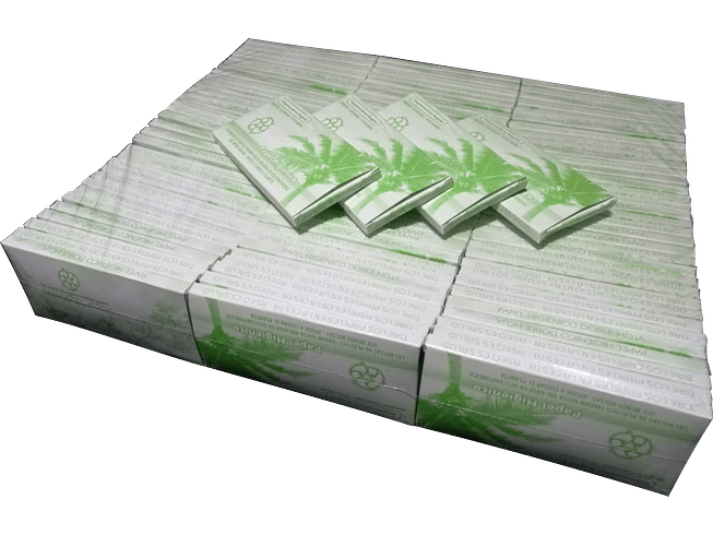 Papel higiénico en cajita para dispensador - Paquete x 100 3