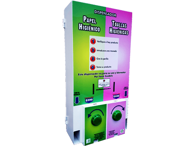 Dispensador doble servicio con monedero