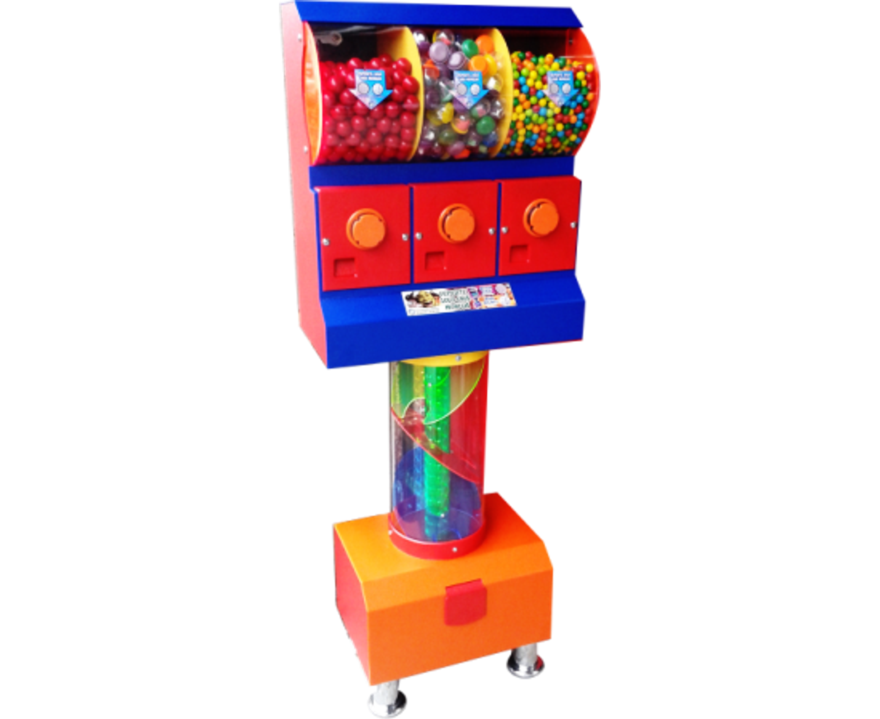 Dispensador de Chicles/Dulces con Tobogán x 3