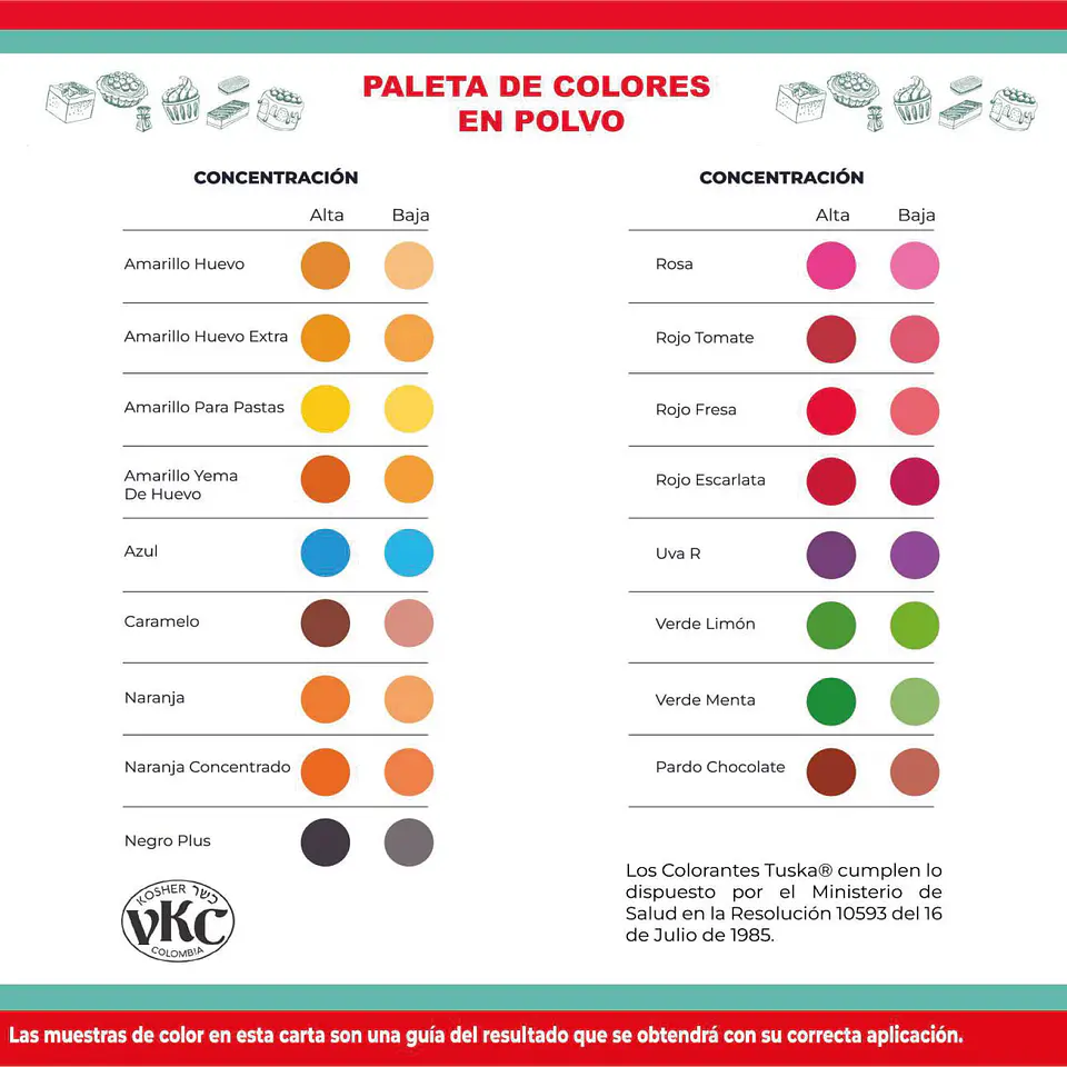 COLORANTE EN POLVO PARA ALIMENTOS TUSKA 3