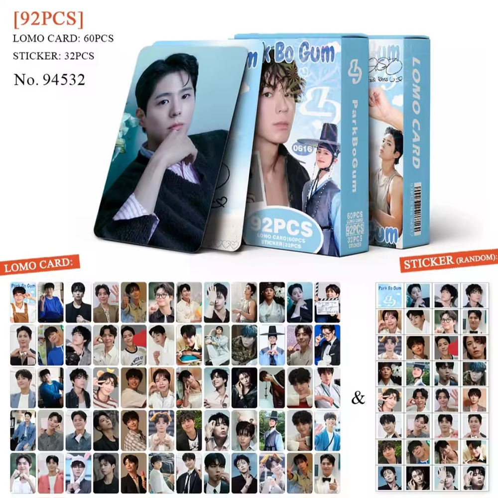 Park Bo Gum - 92 Pcs (60 Photocards + 32 Stickers) No Oficial
