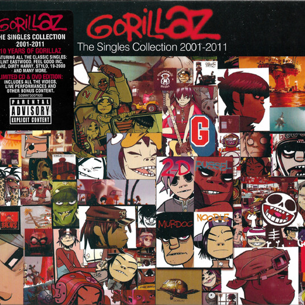 Gorillaz - The Singles Collection 2001 -2011 (CD+DVD Sellado) 
