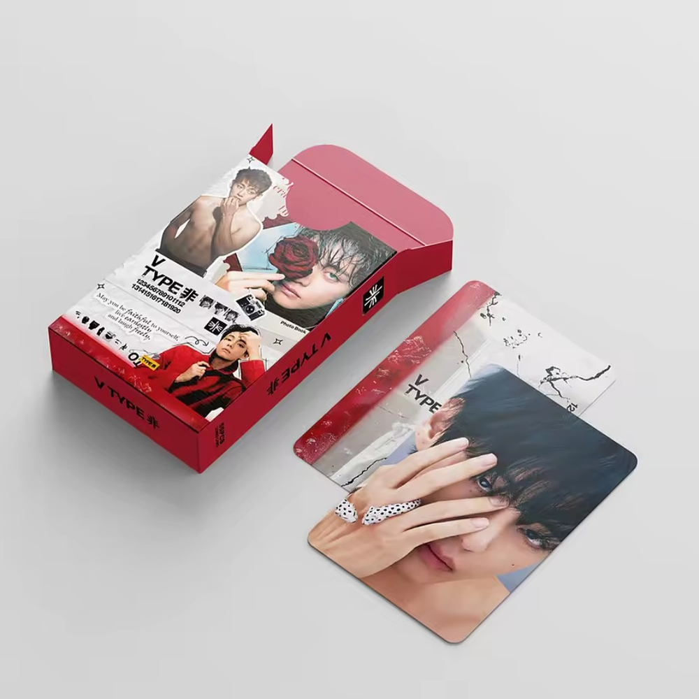 Set Photocards V Bts - 92 Pcs (60 Photocards + 32 Stickers) No Oficial