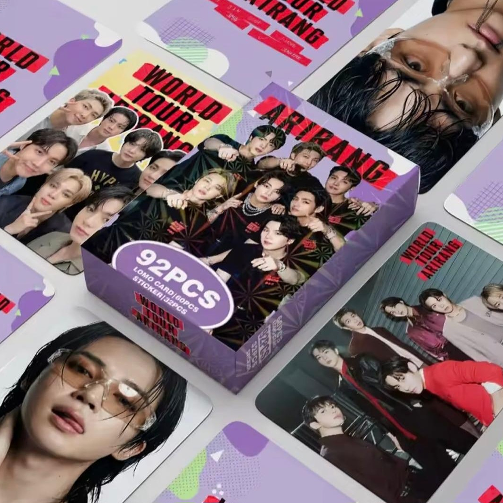 Set Photocards Bts Arirang - 92 Pcs (60 Photocards + 32 Stickers) No Oficial
