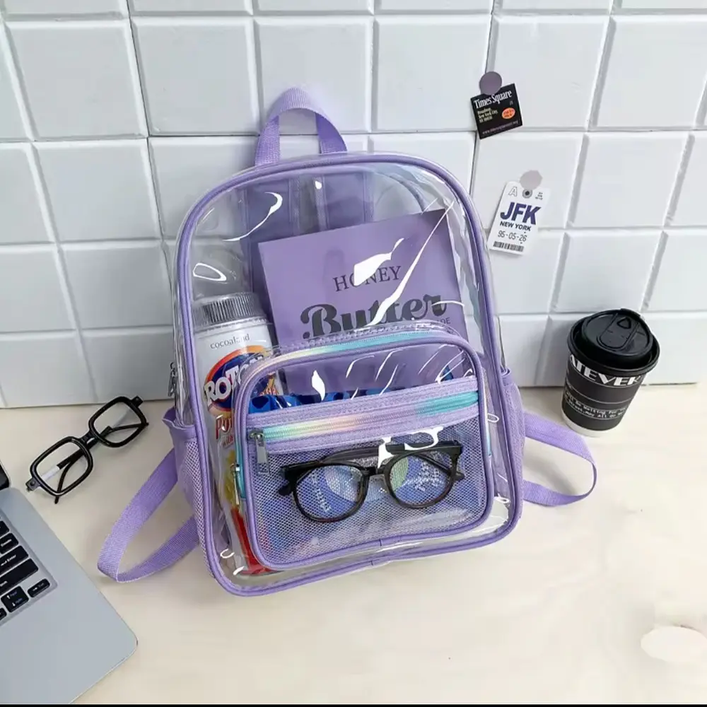 Mochila Transparente K-pop Lila