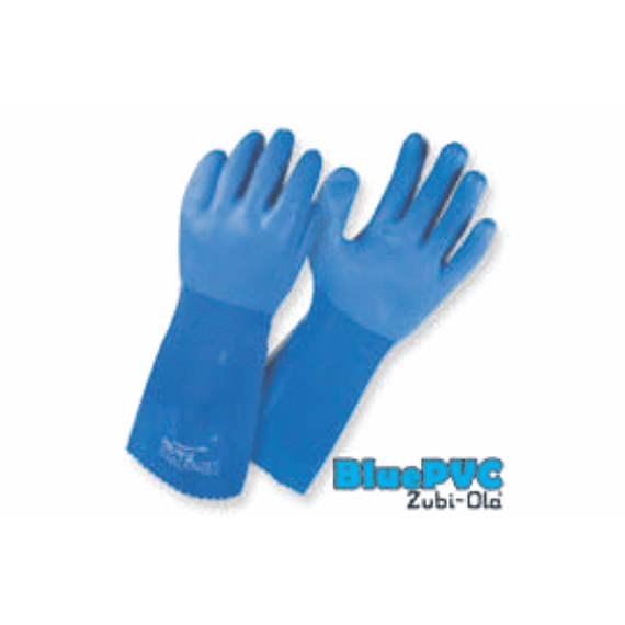 Guantes Semicorrugados , Uso Industrial , Color Azul,13" (33.02cm) ,Blue PVC