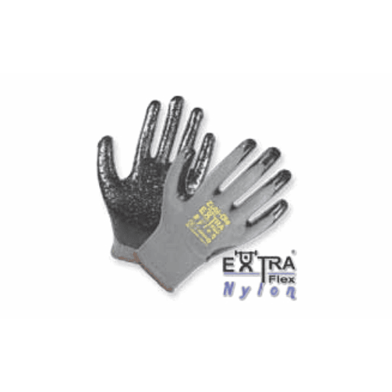 Guantes Nylon recubiertos en Nitrilo HCT corrugado, DIP NORMAL , Extraflex Nylon