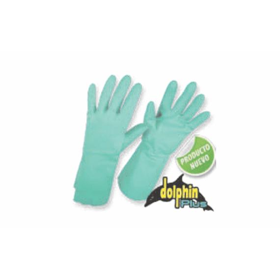 Guantes Nitrilo con Flock  Espesor: 15 mils. de pulgada , Alta resistencia quimica // Alto nivel de abrasi¢n , Dolphin Plus