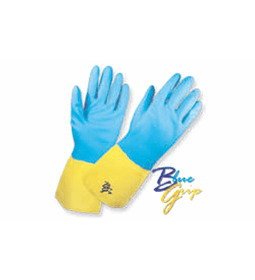 Guantes de Neopreno , Color amarillo y azul , Para el hogar y la industria ,Blue Grip