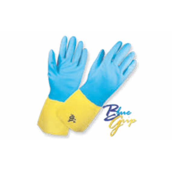 Guantes de Neopreno , Color amarillo y azul , Para el hogar y la industria ,Blue Grip