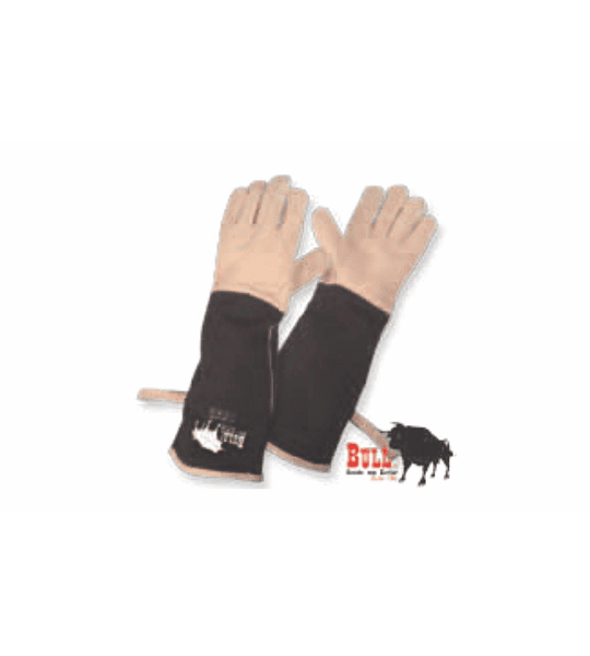 Guantes Carnaza y Lona, para Soldar, Largo: 18 3/4" (47.62cm) , COLGADOR EN CARNAZA , Bull COSIDO CON KEVLAR© PARA MAYOR PROTECCIàN CONTRA CHISPAS