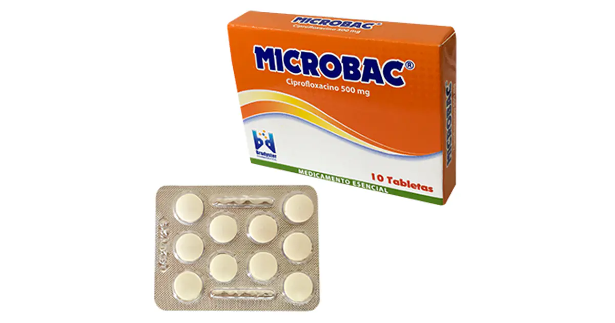 MICROBAC 500 MG X 10 TAB -CIPROFLOXACINA 500 MG CJA X 10...