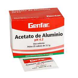 ACETATO ALUMINIO X 25 SOBRES --GENFAR UBI 7-F