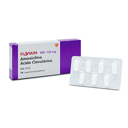 CLAVULIN 500MG/125MG X 14 TAB -AMOXICILINA + ACIDO CLAVULANICO-GLAXO UBI 