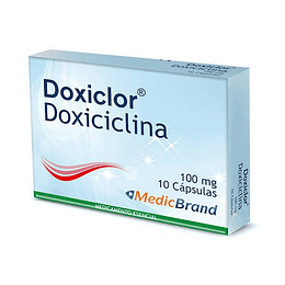 DOXICLOR 100 MG X 10 CAP -DOXICICLINA-MEDICBRAND UBI 7-F