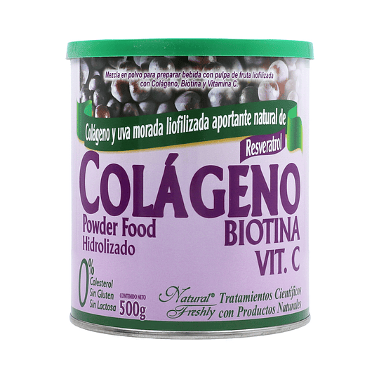 COLAGENO HIDROLIZADO RESVERATROL X 500 GR --NATURAL FRESHLY UBI 13-D*