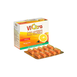 VICITRA 500 MG X 30 CAP -ACIDO ABSCORBICO (VITAMINA C)-NOVAMED UBI 7-F