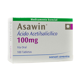 ASAWIN 100 MG NIÑOS X 100 TAB -ACIDO ACETILSALICILICO-SANOFI UBI 