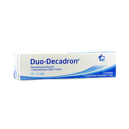DUO-DECADRON 16+4 MG X 1 AMP 2 ML -DEXAMETASONA ACETATO+ DEXAMETASONA SODIO FOSFATO-TQ UBI 