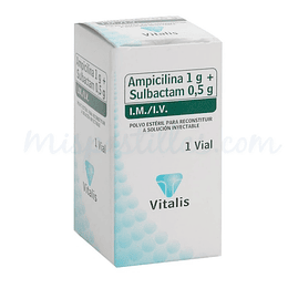 AMPICILINA+SULBACTAM 1.5 MG X 1 AMP --VITALIS UBI 7-F