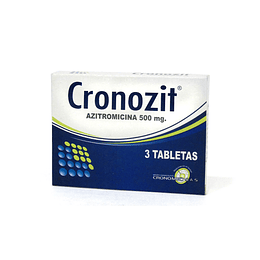 CRONOZIT 500 MG X 3 TAB -AZITROMICINA-CRONOMED UBI 13-D