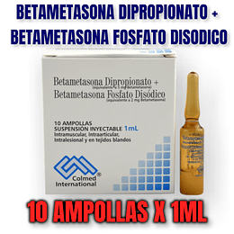 BETAMETASONA FOSFATO/DIPROPIONATO 1ML X 10 AMP --COLMED UBI 7-F