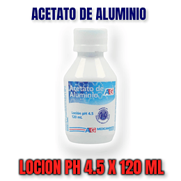ACETATO ALUMINIO LOCION X 120 ML --AG UBI 7-F