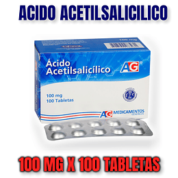 ACIDO ACETILSALICILICO 100 MG X 100 TAB --AG UBI 7-F