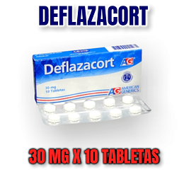 DEFLAZACORT 30 MG X 10 TAB --AG- CUM- LOTE 22C878- VTO AGO24 UBI 7-F