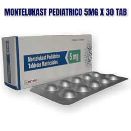 MONTELUKAST 5 MG X 30 TAB MASTIC- - HETERO- VTO ABR 26- UBI 13-F