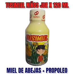 TUSIMIEL NIÑOS JBE X 120 ML -PROPOLEO+POLEN+MIEL+MARAÑON+VIT C-CARSON UBI 3-D