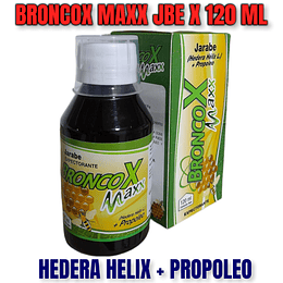 BRONCOX MAXX JBE X 120 ML- HEDERA HELIX+ PROPOLEO- IMPROFARME- VTO ENE 26- UBI 14-A