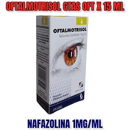 OFTALMOTRISOL GOTAS OFT X 15 ML -NAFAZOLINA -INCOBRA- CUM 0199077773-02- LOTE 2D233- VTO DIC 24 UBI 13-D