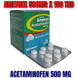 AMETREX 500 MG X 100 TAB -ACETAMINOFEN-ANGLOPHARMA UBI 2-F