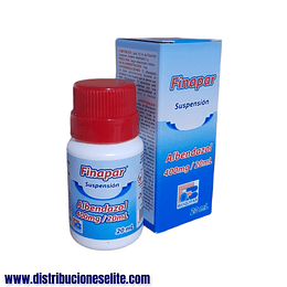 FINAPAR 400 MG SUSP X 20 ML- ALBENDAZOL 400 MG- BIOQUIFAR- VTO ENE 27- UBI 4-B