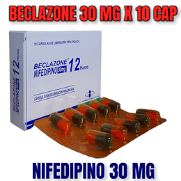 BECLAZONE 30 MG X 10 CAP -NIFEDIPINO-NOVAMED UBI 