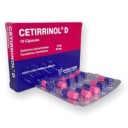 CETIRRINOL D X 10 CAP -CETIRIZINA+ PSEUDOEFEDRINA-QUIMICA PATRIC UBI 13-D
