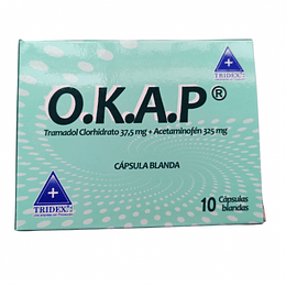 O.K.A.P. 325MG/37.5MG X 10 CAP BLANDA- TRAMADOL+ ACETAMINOFEN- TRIDEX- VTO - UBI 21-C