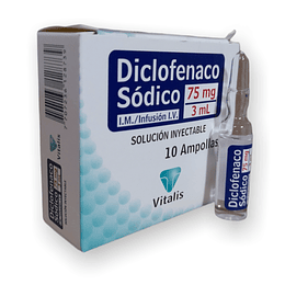 DICLOFENACO 75MG/3ML X 10 AMP - -VITALIS -VTO JU 25 -UBI 17-D