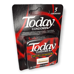 CONDON TODAY LUBRICADO Y CON ESPERMICIDA X 3 UND- PFIZER UBI 13-D