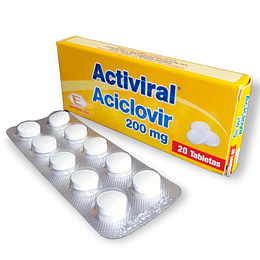 ACTIVIRAL 200 MG X 20 TAB- ACICLOVIR 200 MG- LABQUIFAR- VTO FEB 26- UBI 3-A