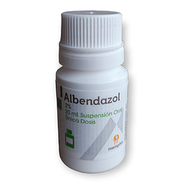 ALBENDAZOL 4% SUSP X 20 ML - -MEMPHIS -VTO OCT 25 -UBI 15-B