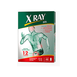 X RAY DOL X 48 TAB -ACETAMINOFEN+ NAPROXENO+ CAFEINA -GENOMMA -VTO AGO 25 -UBI 20-C