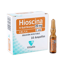 HIOSCINA 20MG/1ML X 10 AMP - -VITALIS -VTO JUN 26 -UBI 17-E