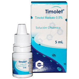 TIMOLET 0.5% OFT X 5 ML-TIMOLOL 0.05% -EXPOFARMA- UBI 19-B
