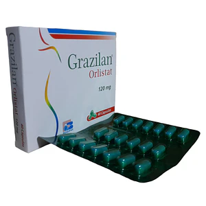 GRAZILAN 120 MG X 40 CAP -ORLISTAT 120 MG-BIOQUIFAR- UBI 3-A