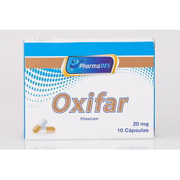 OXIFAR 20 MG X 10 CAP -PIROXICAM-TRIDEX UBI 13-D