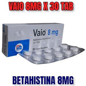 VAIO 8 MG X 30 TAB- BETAHISTINA 8 MG- BIOQUIFAR- - UBI 5-B