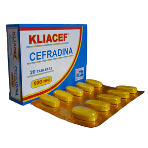 KLIACEF 500 MG X 20 TAB- CEFRADINA 500MG- BIOQUIFAR- 4-B
