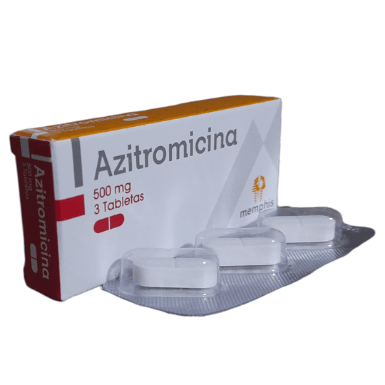 AZITROMICINA 500 MG X 3 TAB- - MEMPHIS- VTO FEB 26- UBI 15-B